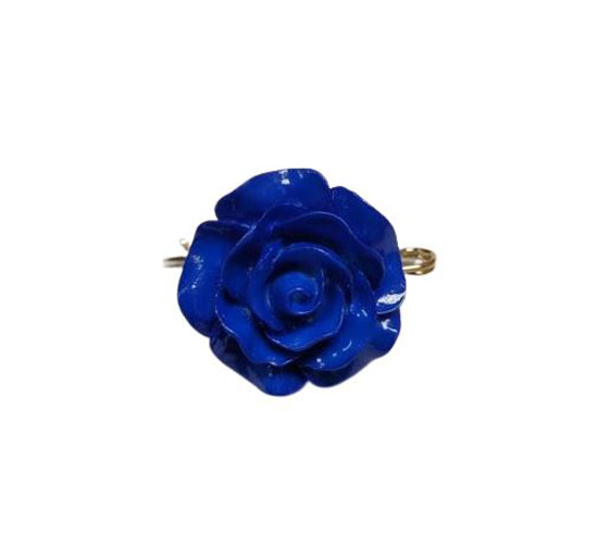 Brooches for Shawls in the Shape of a Rose. Blue